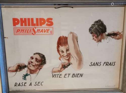 Ensemble de 2 publicités en français dessinées par MASSONET, années 50, pour les [...]