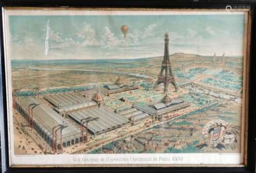 Affiche originale (Lithographie) de l'Exposition Universelle de 1889 par SERVANDO, [...]