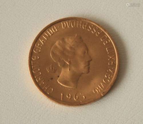 Pièce commémorative en Or 900 20 francs Millénaire de la Ville de Luxembourg, 1963 [...]