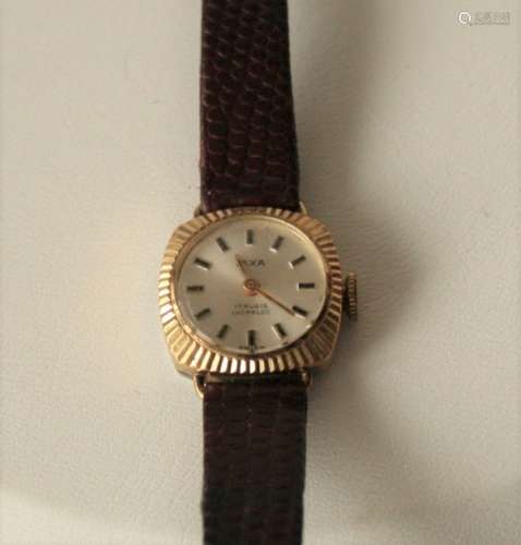 Montre femme ancienne, IAXA, Boîtier en acier plaqué or, Automatic, avec dateur, [...]