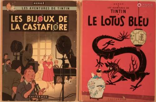 TINTIN : LES BIJOUX DE LA CASTAFIORE, dos jaune, #21B36, état satisfaisant malgré [...]