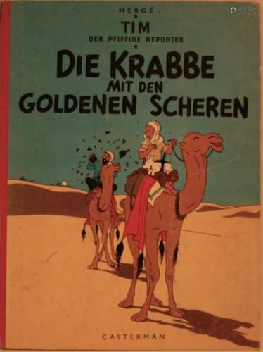 TINTIN Der Pfiffige Reporter : Die Krabbe mit den Goldenen Scheren, Casterman, dos [...]