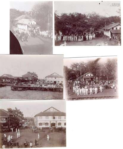 Ensemble de photographies de voyages en Asie vers 1880-1890 : Hong-Kong (6), Saïgon [...]