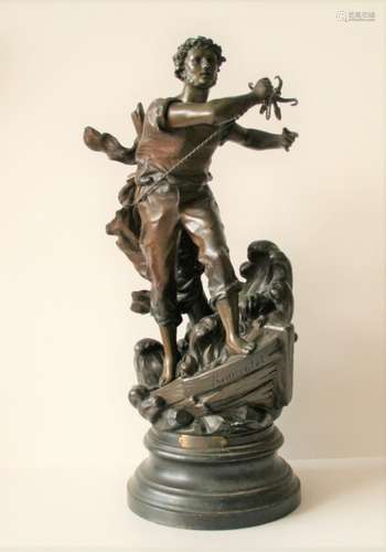 Ernest RANCOULET (1870-1915), sculpteur français, Importante sculpture en régule : [...]