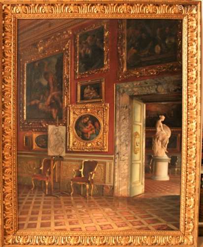 Antonio DELLE VEDOVE (1865-1944), artiste italien, Grande huile sur toile : Palazzo [...]