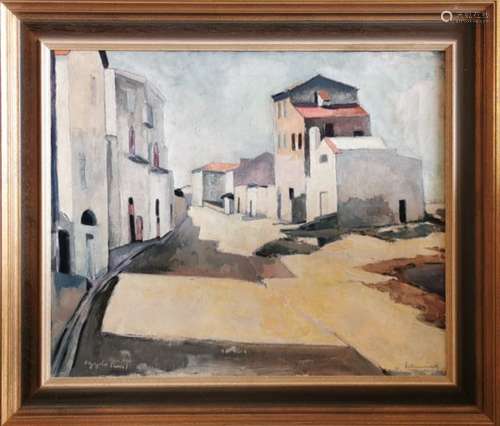 Jean SCHAACK (1895-1959), artiste luxembourgeois, Huile sur toile : Algajola (Corse), [...]