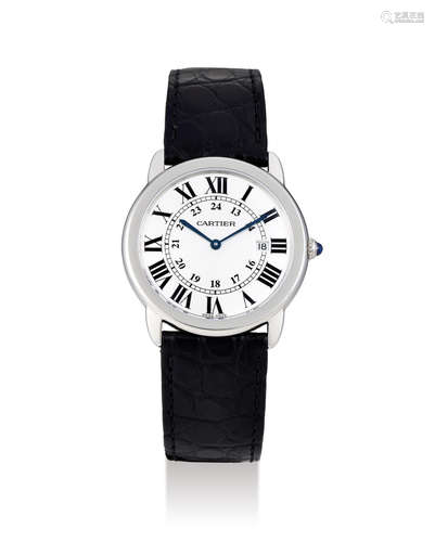 Cartier. A Stainless Steel Wristwatch with Date