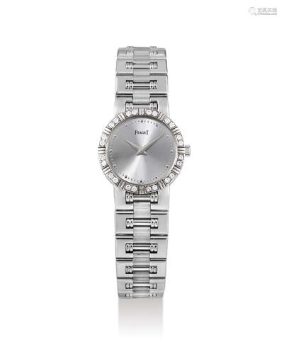 Piaget. A Lady's White Gold and Diamond-Set Bracelet Watch