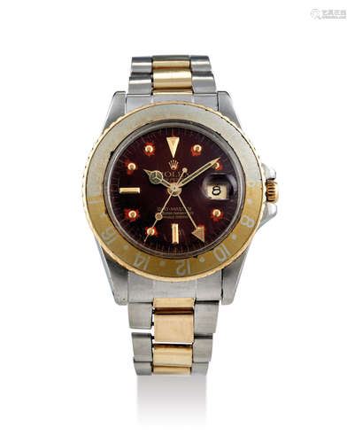 Rolex. A Stainless Steel and Yellow Gold Wristwatch with Date and Bracelet