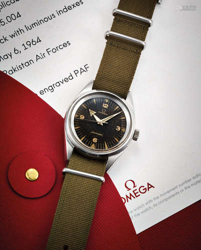 Omega.  A Rare Stainless Steel Military Wristwatch, Issued for the Pakistani Air Force