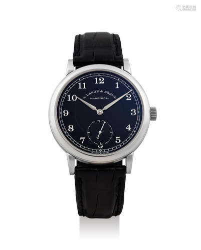 A. Lange & Söhne. A Fine and Rare Limited Edition Platinum Wristwatch, Made to Commemorate the 200th Anniversary of F.A. Lange