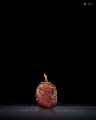 18th/19th century An agate 'jujube and peanut' snuff bottle