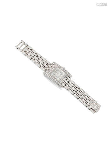 A Lady's Mother-of-Pearl and Diamond Bracelet Watch,  by Chopard