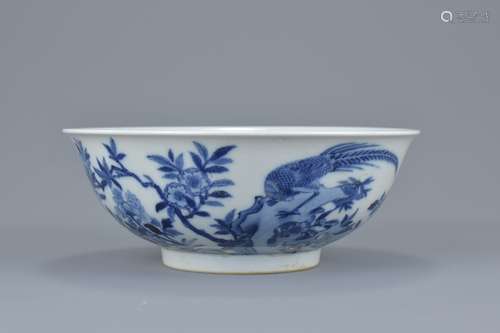 A Chinese 18th century blue and white porcelain bowl