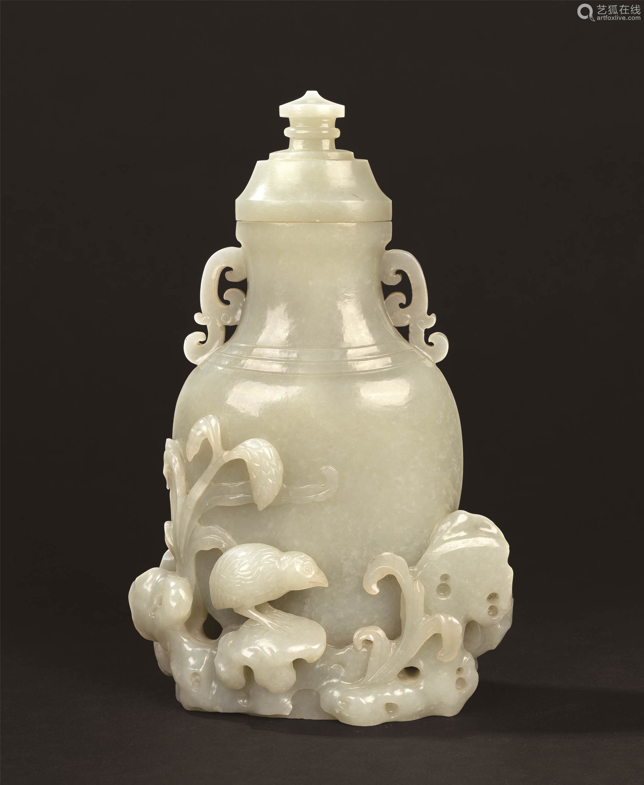 清中期 岁岁平安玉花瓶-【成交 价格 图片】