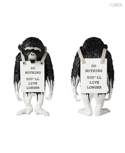 BANKSY  MONKEY SIGN (DIP VER) 2019  Polystone