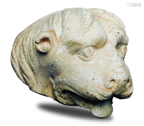 HEAD OF LION - ART OF GANDHARA - 4th CENTURY