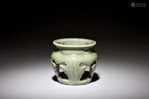 CELADON GLAZED INCENSE BURNER