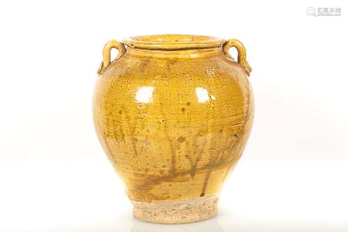 BROWN GLAZED JAR