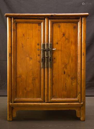 CABINET - BOOK CASE - CHINA, SHANXI PROVINCE - NATURAL CYPRESS WOOD
-18TH CENTURY