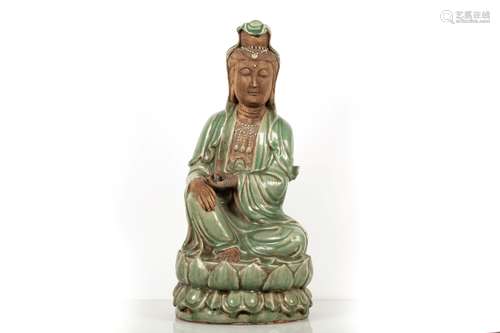 LONGQUAN WARE CELADON GLAZED GUANYIN