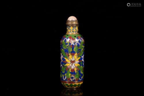 CLOISONNE ENAMELED SNUFF BOTTLE