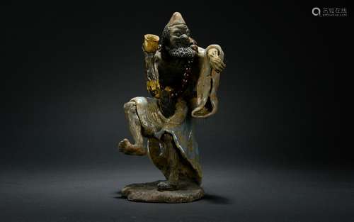 SHIWAN PORCELAIN SCULPTURE OF BODHIDHARMA