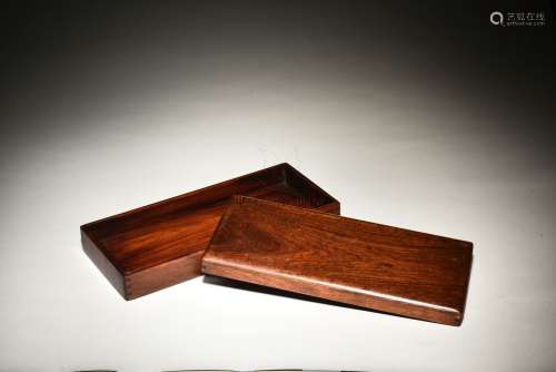 HUANGHUALI WOOD RECTANGULAR BOX WITH COVER
