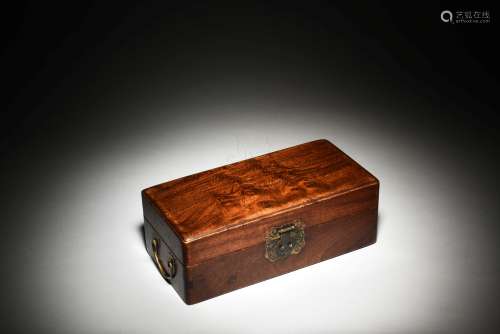 HUANGHUALI WOOD RECTANGULAR BOX WITH COVER