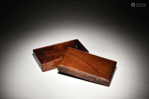 HUANGHUALI WOOD RECTANGULAR BOX WITH COVER