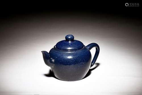 BLUE GLAZED TEAPOT