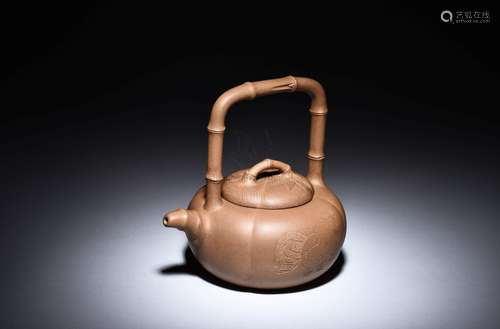 YIXING ZISHA 'MELON' TEAPOT