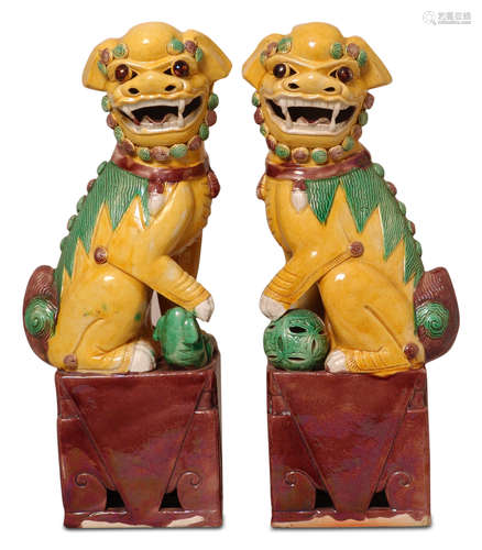 PAIR OF SHISHI - CHINA - 19th CENTURY