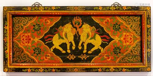 DECORATIVE PANEL - TIBET, LASHA - LATE 19th CENTURY