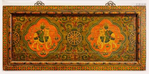 DECORATIVE PANEL - TIBET, LASHA - LATE 19th CENTURY