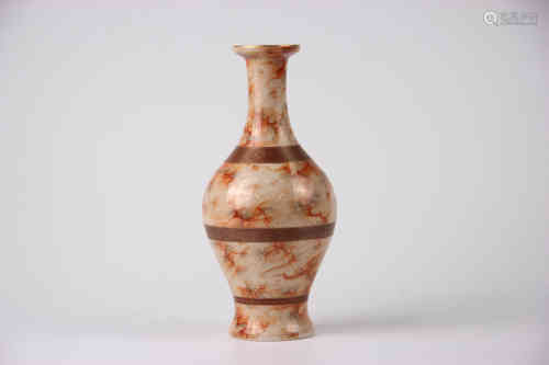 A Chinese Stone-Pattern Glazed Porcelain Vase