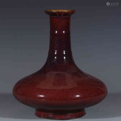 A Chinese Red Glazed Porcelain Vase