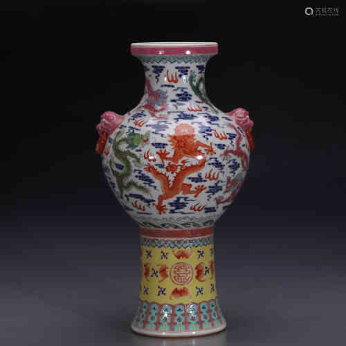 A Chinese Famille-Rose Porcelain Vase