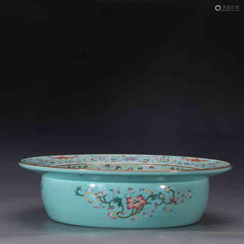 A Chinese Turquoise-Green Glazed Porcelain Water Pot