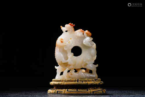 A Chinese Carved Jade Pendant Decoration