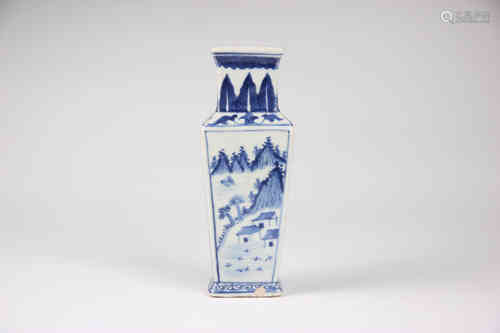 A Chinese Blue and White Porcelain Vase