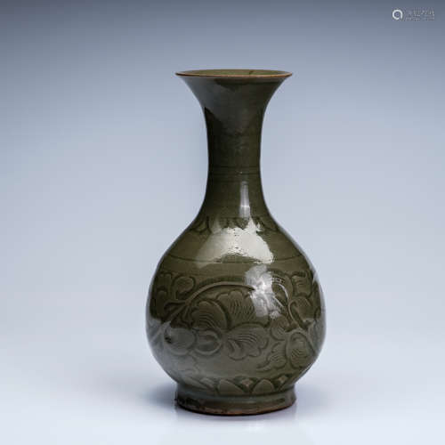 A Chinese Yaozhou-Type Glazed Porcelain Vase