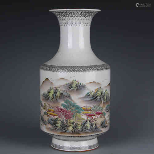 A Chinese Famille-Rose Porcelain Vase