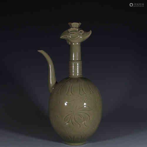 A Chinese Celadon Glazed Porcelain Wine Pot