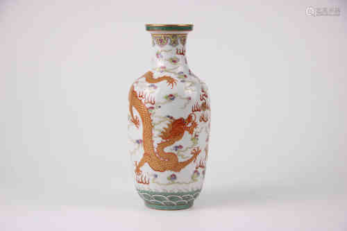 A Chinese Iron-Red Glazed  Porcelain Vase