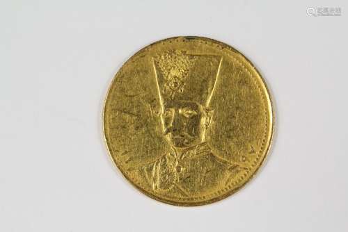 Qajar Dynasty - Nasir al-Din Shah (1848-1896) One Gold Toman, approx 2