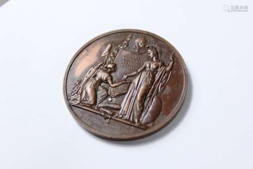 A Bronze Medal Commemorating the Reform in 1832; in the Representation of the People in the Common House of Parliament 1832 by B
