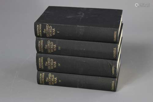 Winston Churchill 'The Second World War'; Volumes I, III, IV and V, published by Cassell & Co