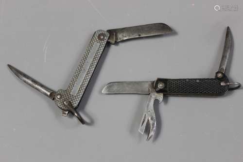Two Military Clasp Knives;  the first being Navy issued Harrison Bros