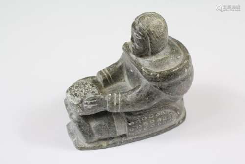 An Inuit Carving, depicting an Inuit hunter, approx 9 x 7